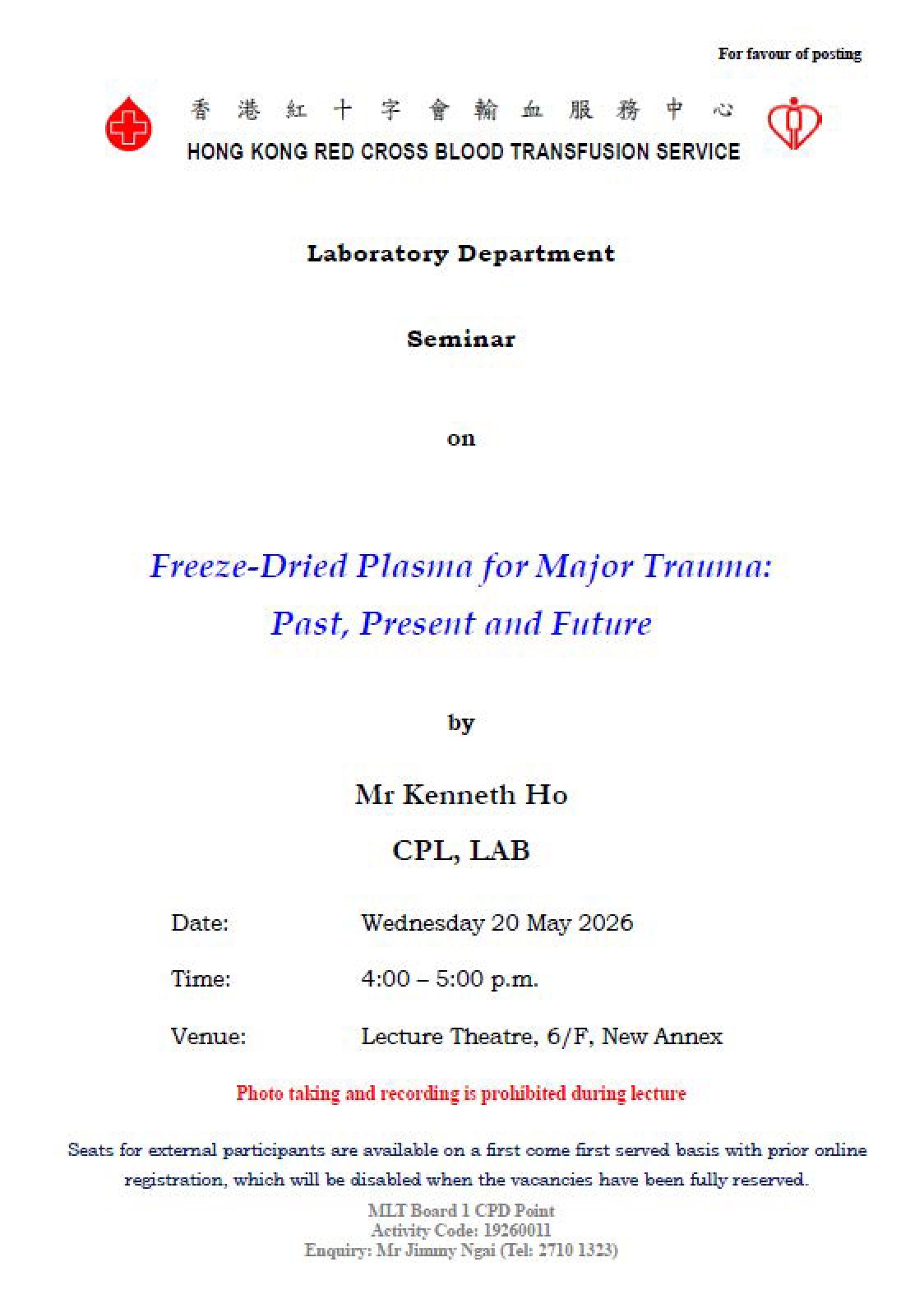 Freeze-Dried Plasma for Major Trauma: Past, Present and Future